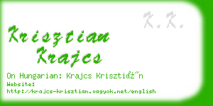 krisztian krajcs business card